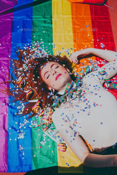 Rainbow Portrait Photography, Pride Photoshoot Ideas Studio, Pride Month Photoshoot Ideas, Lgbtq Photoshoot Ideas, Pride Party Aesthetic, Queer Portrait Photography, Coming Out Photoshoot, Pride Photoshoot Ideas At Home, Pride Month Photoshoot