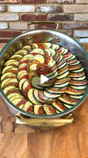 Matthew Ryle on Instagram: "RATATOUILLE
 
Ratatouille (4-6 portions)
 
Piperade
15g Garlic
90g Red onion
2tsp Smoked paprika
20g Olive oil
400g Peppers (sliced)
400g Tinned tomato
15ml Sherry vinegar
5g Basil (picked)
 
- Start by cooking your sliced red onions in olive oil, after a few minutes add the sliced peppers and cook for another 5 minutes. Add some salt and pepper, paprika and garlic, cook for another 2 minutes.
- Add the vinegar and reduce until almost gone, add tinned tomatoes and cook out for around 10 minutes. Remove from the heat and add the picked basil and stir through.
 
Ratatouille
1 Piperade (from above)
2 Courgettes
1 Aubergine
4 Tomatoes
Picked basil
Olive oil
Salt + Pepper
Grated parmesan (to finish)
 
- Spiral your sliced veg on top of your pan of piperade. Cook in t Basil Olive Oil, Ratatouille Recipe, Sherry Vinegar, In Season Produce, Smoked Paprika, Red Onion, Chicken Recipes, Vegan Recipes, Favorite Recipes