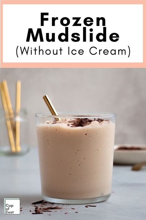 Mudslide Recipe Alcohol, Frozen Alcoholic Drinks Recipes, Mudslide Recipe, Frozen Drinks Alcohol, Boozy Ice Cream, Ice Cream Cocktails, Blender Drinks, Heathy Snack, Boozy Milkshake