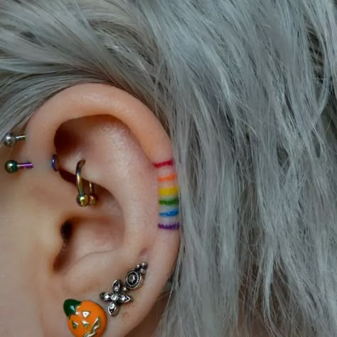 Pride Tattoo Ideas, Lgbt Tattoo, Pride Tattoo, Line Art Tattoo, Rainbow Tattoos, Cute Tiny Tattoos, Arm Band Tattoo, Cover Up Tattoos, Little Tattoos