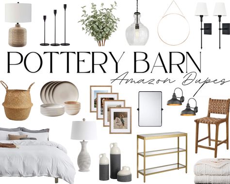 Modern farmhouse, transitional and contemporary interior design items from Amazon similar to Pottery Barn Interior Design Amazon, Amazon Modern Home Decor Finds, Amazon Shop The Look, Luxury Amazon Finds, Pottery Barn Living Room Ideas 2023, Amazon Bedding Finds, Pottery Barn Living Rooms, Amazon House Must Haves, Greystone House