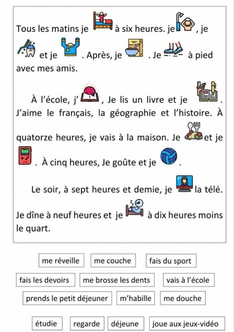 French Documents, French Language Learning Kids, French Learning Books, French Adjectives, Useful French Phrases, French Poems, French Basics, High School French, French Flashcards