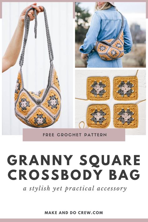 Mochila Crochet, Crochet Purse Pattern Free, Granny Square Crochet Patterns Free, Womens Crochet Patterns, Crochet Backpack, Bag Pattern Free, Granny Square Bag, Crochet Handbag, Cozy Crochet