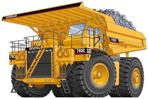 Caterpillar Bulldozer, Truk Besar, Wooden Toy Trucks, Graphic Design Work, Heavy Construction Equipment, Construction Vehicle, Custom Big Rigs, Cool Car Drawings, Fashion Design For Kids