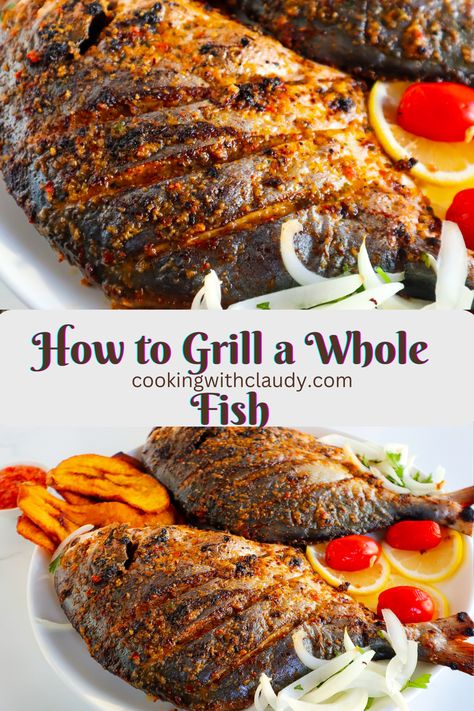 How to cook a whole fish Broiled Fish Recipes, Baked Whole Fish, Whole Fish Recipes, Bbq Fish, Seafood Pizza, Sea Food Salad Recipes, Grilled Seafood Recipes, Fish Recipes Baked, Whole Fish