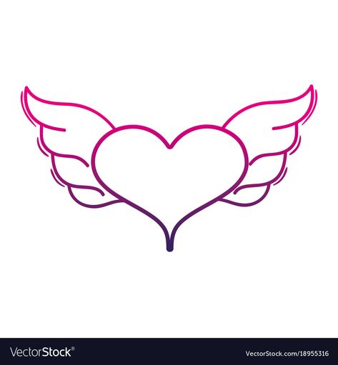 Winged Heart Tattoo, Wings Symbol, Heart With Wings Tattoo, Sacred Heart Art, Angel Wings Drawing, Painted Leather Bag, Indian Symbols, Art Vector Illustration, Pakistan Independence