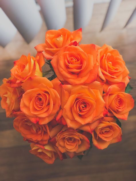 Orange aesthetic bouquet of roses Orange Roses Bouquet Aesthetic, Orange Rose Aesthetic, Orange Roses Aesthetic, Orange Roses Wallpaper, Orange Flowers Aesthetic, Orange Roses Bouquet, Orange Rose Bouquet, Black Rose Bouquet, Aesthetic Bouquet