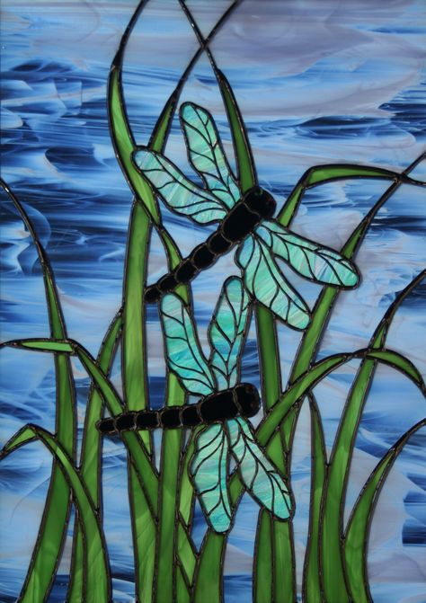 Stained glass window panels are unique pieces of art that will be cherished as well as handed down from one generation to the next. Description from pinterest.com. I searched for this on bing.com/images Bull Rushes, Dragonfly Stained Glass, L'art Du Vitrail, Stained Glass Quilt, Mosaic Stained, Glass Paintings, Tile Crafts, Stained Glass Butterfly, Mosaic Ideas