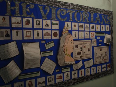 The Victorians Victorian Display, Classroom Wall Displays, History Display, Victorian School, Primary History, Victorian History, Victorian Crafts, Class Displays, Victorian Living Room