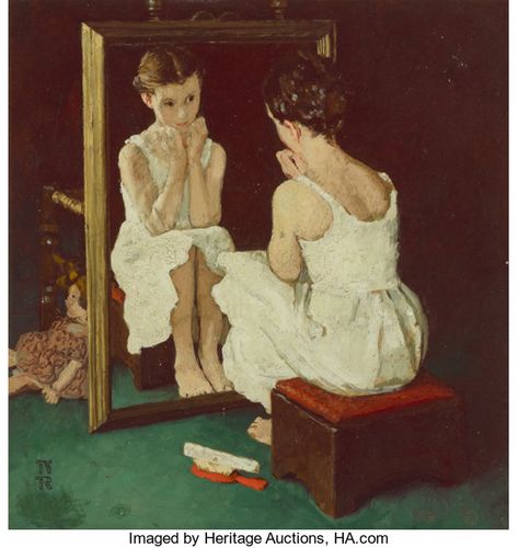 Girl At Mirror, Saying Grace, Colour Study, Rockwell Paintings, Norman Rockwell Paintings, The Saturday Evening Post, Art Couple, Saturday Evening Post, Evening Post