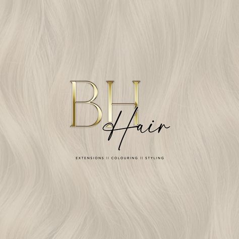 New premises meant new branding for @bh.hair 👌🏼✨ Branding really is key—it's your chance to showcase who you are, gives an instant impression of your business, and lets your clients know why they should choose you! *Pre-scheduled content . . . #logodesign #logo #luxurylogo #design #logodesigner #graphicdesigner #beautylogo #logos #hairlogo #personalised #aestheticslogo #brandingdesign #spmulogo #beautybranding #businesslogo #logoinspiration #logodesigns #makeuplogo #logoinspirations Hair Extensions Logo Design Ideas, Logo Design For Hair Business, Hair Brand Logo Design, Hair Brands Logo, Hair Business Branding, Hair Business Logo Design Ideas, Hairstylist Logo Design Ideas, Hair Page Logo, Hairstylist Logo Design