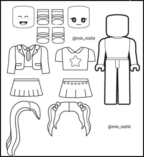 Printable Paper Toys Templates, Trin For Trin Tegning, Buku Diy, Paper Toy Printable, Free Printable Paper Dolls, Paper Doll Printable Templates, Doll Drawing, Barbie Paper Dolls, Paper Dolls Clothing