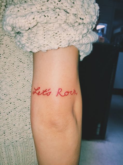 Twin Peaks inspired tattoo #twinpeaks #redink #firewalkwithme Twin Peaks Quotes, Twin Peaks Tattoo, Silly Tattoos, Twin Peaks Art, Twin Peaks Inspired, Bookish Tattoos, Elbow Tattoo, Rock Tattoo, Body Decor