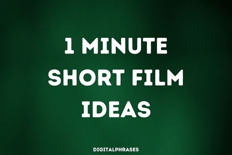 Explore a world of emotion in just 60 seconds with our collection of captivating 1-minute short films. From laughter to tears, these micro-stories leave a lasting impact. Short Film Ideas, Filmmaking Ideas, Screenwriting Tips, Filmmaking Inspiration, Film Ideas, Short Films, 60 Seconds, Screenwriting, Cinematography