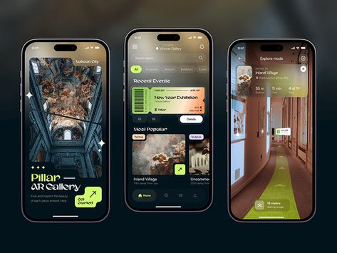 Ar Art, Ux App Design, Ui Ux App, Art Galleries Design, App Interface Design, Mobile Ui Design, Unique Logo Design, App Design Inspiration, Gallery Design