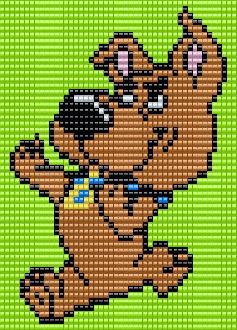 Scooby Doo Cross Stitch Patterns, Scooby Doo Pixel Art Grid, Scooby Doo Pixel Art, Scooby Doo Cross Stitch, Square Grid Pattern, Scrappy Doo, Grid Patterns, Graph Paper Designs, Disney Cross Stitch Patterns