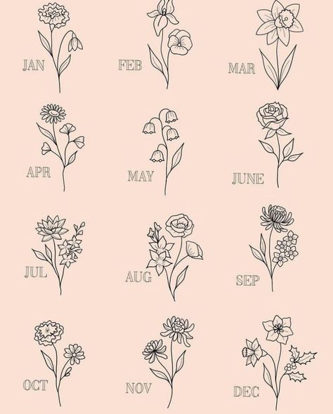 180 Beautiful Birth Flower Tattoo Ideas (2023) - TattoosBoyGirl Sister Birth Flower Tattoo, November Birthday Tattoo Ideas, October And August Birth Flower Tattoo, Aug Birth Flower Tattoo, November Tattoo Ideas Birth Month, October And June Birth Flower Tattoo, September Birth Flower Tattoo Simple, October Birth Tattoo, Birth Flower Tattoos April