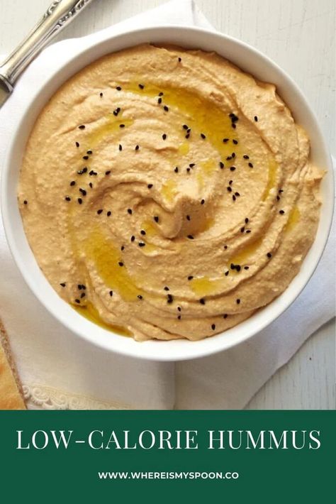 Low-calorie or light hummus is the best hummus recipe ever! - Dieter24 Low Calorie Hummus Recipe, Low Fat Hummus Recipe, Uni Recipes, Dessert Hummus Recipe, Recipe Low Calorie, Hummus Toast, Apartment Recipes, The Best Hummus, Best Hummus Recipe