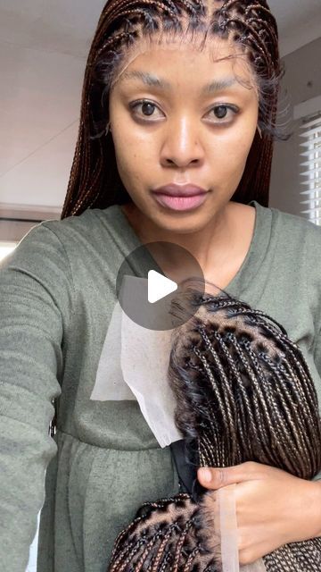 Glamnbraided hair & beauty 🇿🇦 | Frontal braided wig.  We deliver to your doorstep worldwide 🌍. Unit R3300.  Easy to install ✔️ | Instagram How To Install Braided Wig, Braids For Wigs Install, Frontal Braided Wig, Frontal Braids, Braided Wig, Braids Wig, 6 Months, Wigs, Braids