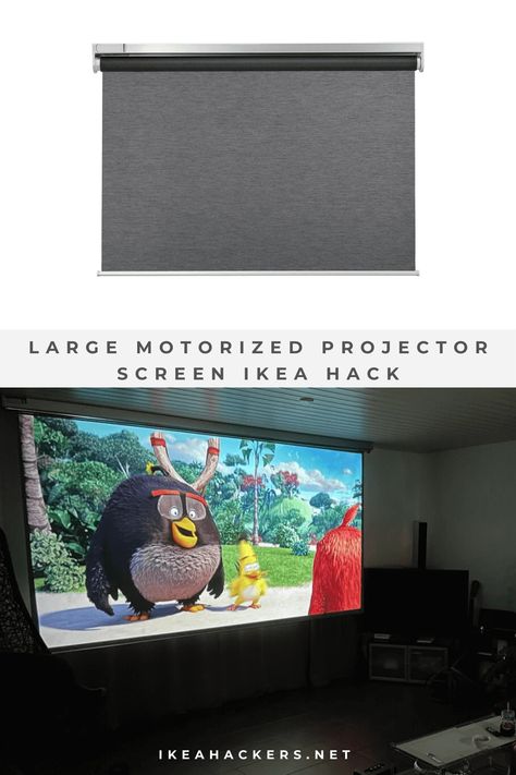 Diy Projector Screen Bedroom, Roll Down Projector Screen, Roll Up Projector Screen, Projector Over Fireplace, Projection Screen Ideas, Projector Wall Decor, Motorized Projector Screen, Video Projector Living Room, Retractable Projector Screen Living Room