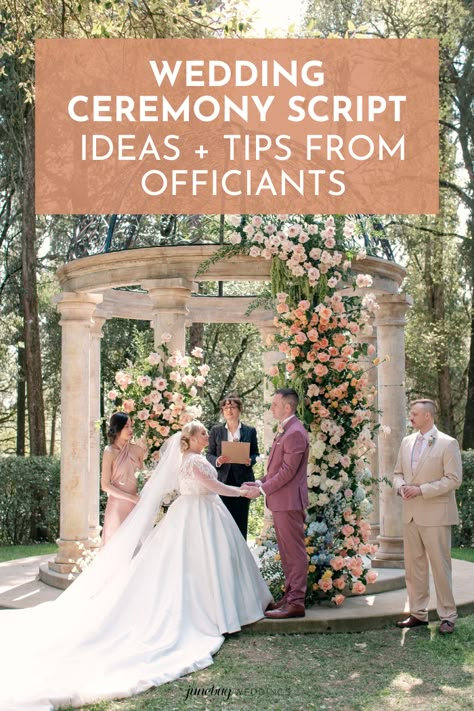 We’re bringing you some tips and wedding ceremony script ideas that’ll help couples create a ceremony that’s authentically them. Image by Elle Reaux Wedding Ceremony Ideas Simple, Sequel Wedding Ceremony Script, Symbolic Wedding Ceremony, Blanket Ceremony Wedding, Spiritual Wedding Ceremony Script, Wedding Without Ceremony, Wedding Service Ideas Ceremony, Types Of Wedding Ceremonies, Elopement Ceremony Script