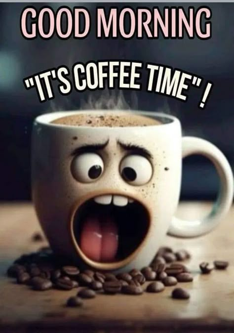 Funny Coffee Pictures, Cute Coffee Art, Smile Good Morning, Coffee Cartoons, Funny Pictures With Words, Morning Coffee Funny, Funny Good Morning Memes, Morning With Coffee, Coffee Lover Humor