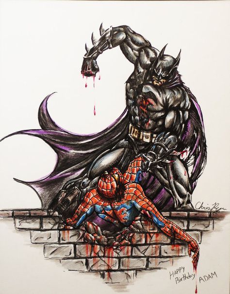 Batman and spiderman Batman Vs Spiderman, Spiderman And Batman, Spiderman Painting, Dc Comics Vs Marvel, Superman And Spiderman, Aot Wallpaper, Batman Spiderman, Spiderman Spider, Marvel Vs Dc