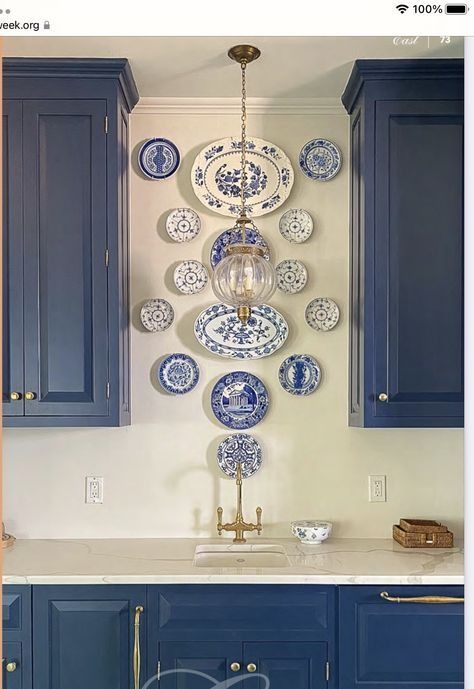 Mail - Jane McIntosh - Outlook Delft Decor Ideas, Displaying China On Wall, Blue Willow Kitchen Ideas, Blue White Plates On Wall, Blue And White Plate Wall Display, Delft Plates On Wall, Decorating With Blue And White Porcelain Kitchen, Blue And White Plates On Wall Display, Cabbage Plates On Wall