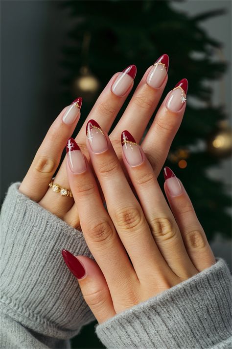 Embrace the festive spirit with these simple nail ideas perfect for Christmas! Try a classic red polish adorned with delicate white snowflakes for a charming touch. Add a twist with a glossy top coat for that extra shine or a matte finish for a modern look. These easy designs will elevate your holiday style without the fuss. Discover how to nail the season with sophistication and flair! Nail Art Designs For Bride Indian Red, Wedding Nails Red And White, Winter Christmas Nails Simple, Simple Nail Ideas, White Gel Nails, Engagement Nails, Easy Designs, Maroon Nails, Red Christmas Nails