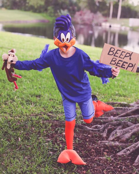 Road Runner Costume, Space Jam Costume, My Sons, Family Halloween Costumes, Family Halloween, Road Runner, Holidays Halloween, Looney Tunes, Halloween Ideas