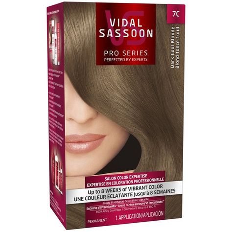 Vidal Sassoon Hair Color, Hair Dye Shampoo, Blue Black Hair, Vidal Sassoon, Black Hair Color, Cool Blonde, Permanent Hair Dye, Color Kit, Golden Blonde