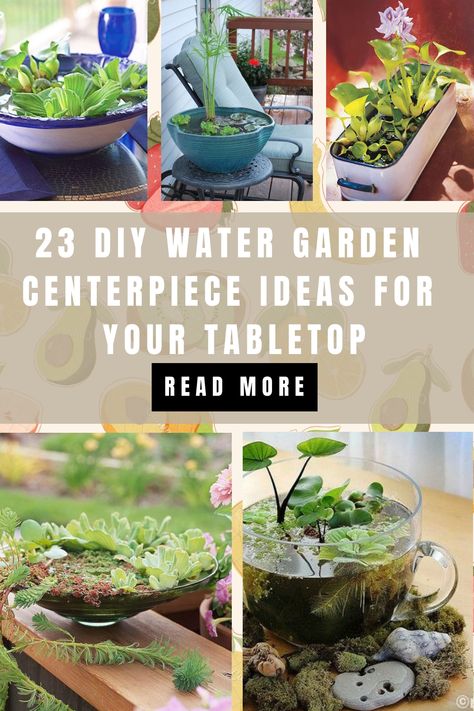 Are you looking for a creative and unique way to add natural beauty to your home decor? Look no further than a… Garden Centerpiece Ideas, Diy Water Garden, Small Water Fountain, Small Water Gardens, Container Water Gardens, Garden Centerpiece, Diy Table Top, Diy Fountain, Plant Help