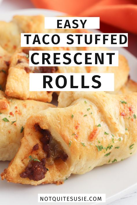 Taco Stuffed Crescent Rolls, Meals Made With Crescent Rolls, Recipes That Use Crescent Rolls, Crescent Roll Braid Recipes, Recipe With Crescent Roll Dough, Dinners With Crescent Rolls, Stuffed Crescent Rolls Dinner, Recipes Using Crescent Roll Dough, Cressant Rolls Recipes