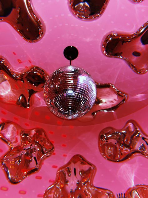 Groovy Disco Aesthetic, Hot Pink And Red Aesthetic, Red Disco Aesthetic, Pink Rave Aesthetic, Pink Disco Room, Hot Pink Party Aesthetic, Pink Disco Ball Aesthetic, 70s Pink Aesthetic, Pink 70s Aesthetic