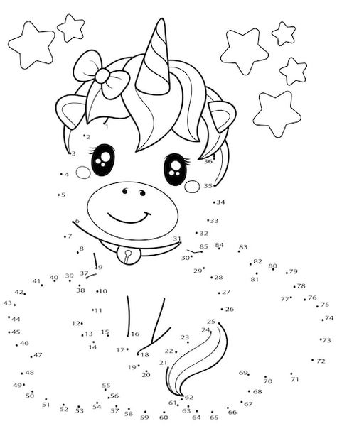 Unicorn connect the dots coloring page f... | Premium Vector #Freepik #vector #dot-dot #connect-dots #unicorn-coloring-page #connect-dot Connect The Dots Printable For Kids, Connect The Dots For Kids, Kids Colouring Pages, Whale Coloring, Dot To Dot Printables, Whale Coloring Pages, Kids Colouring, Dot Worksheets, Unicorn Coloring