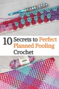 Crochet Planned Pooling, Planned Pooling Crochet, Crochet Pooling, Crochet Tartan, Pooling Yarn, Pooling Crochet, Color Pooling, Planned Pooling, 100 Crochet Stitches