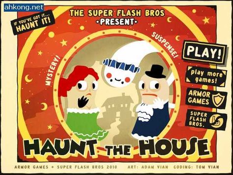 Haunt The House. Not scary but fun to play on halloween! Free to play online Haunted House Games, House Games, Flash Games, Go Game, Tv Tropes, 2000s Nostalgia, Childhood Games, Adventure Games, Old Games