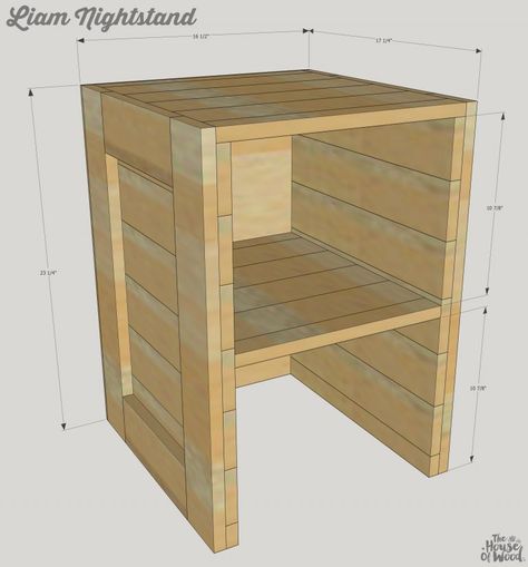 How to build a DIY rustic cargo nightstand Diy Nightstand Plans, Pallet Night Stands, Diy Furniture Nightstand, Diy Night Stand, Shanty Chic, Nightstand Plans, Diy Furniture Building, Rustic Nightstand, Furniture Building