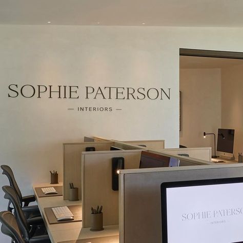 SOPHIE PATERSON on Instagram: "Our dream office 🤍 this is the culmination of 16 years of work building our company. Not a day goes by when I don’t feel incredibly lucky to work from here with my lovely team. I’ve tagged lots of the suppliers in the images. Hopefully I didn’t forget any but I’ve also listed them below:
Lighting : @johncullenlighting 
Tiles on floor in hall and kitchen: @mandarinstoneofficial 
Perlata on walls: @marmo.surface.finishes 
Timber internal doors & screen: @swdbespoke 
Wallpaper in bathrooms: @fromentaldesign 
Sanitaryware: @gessi_official 
Handles throughout: @armacmartin 
Carpet: @eaton_square 
AV: @ati_uk 
Light switches and programming: @rakocontrols 
Accessories: @addisonrosshome 
Meeting tables and chairs: @bluelabel.bw 
Mirrors: @portaromanauk 
Console in Bridget Bodenham Ceramics, Eaton Square, Dream Office, Meeting Table, Internal Doors, Bathroom Wallpaper, Board Design, Light Switch, Table And Chairs