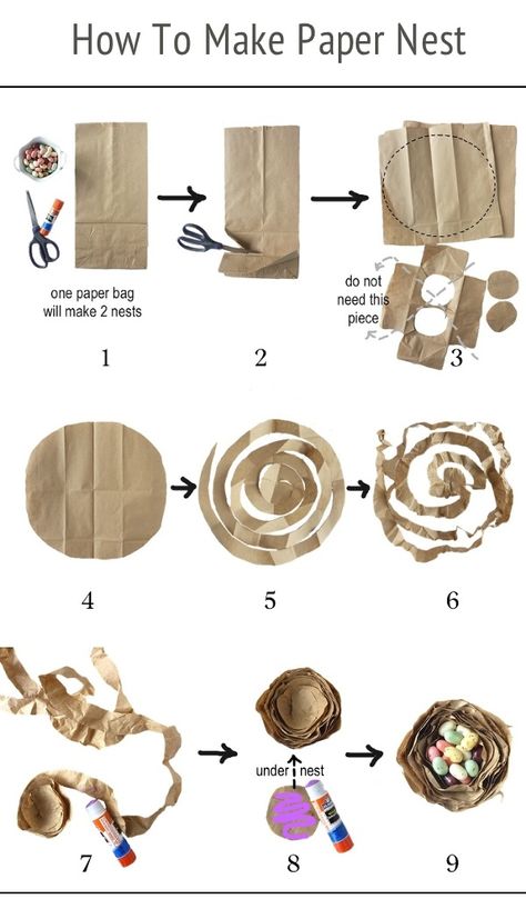 Brown paper bag nest with jelly bean eggs!! Preschool Subjects, Diy With Kids, Bird Ideas, Bird Nest Craft, Nest Art, Spring Preschool, Spring Morning, Pocket Letter, Science Ideas