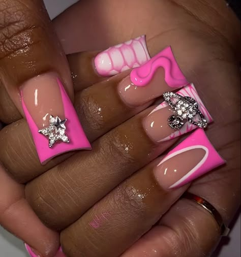 Nail Ideas For Short Nails, Ideas For Short Nails, Acrylic Toe Nails, Hard Nails, Duck Nails, Colored Acrylic Nails, Girly Acrylic Nails, French Tip Acrylic Nails, Short Square Acrylic Nails