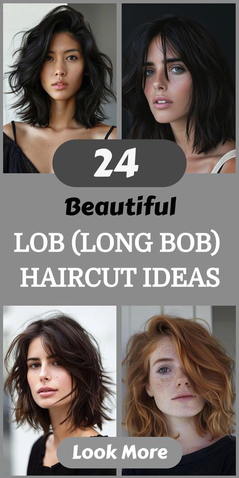 Long Lobs Dark Hair, Lob Color Ideas, Long Bob Haircuts Layers, Long Bob With Curtain Bangs Side Part, Lob With Short Layers, Dark Long Bob Hairstyles, Thick Hair Lob Haircut, Long Wavy Bob With Bangs, Brunette Long Bob Straight