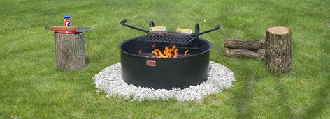 FA-30/11/TB Infinitely Adjustable Cooking Grate Campfire Ring Ground Fire Pit, Backyard Campfire, Campfire Accessories, Baking Potatoes, Roast Marshmallows, Backyard Bonfire, Fire Pit Ring, Raised By Wolves, Grill Rack