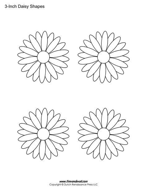 Print a sheet of daisy template shapes for your creative art project. Perfect for kids, parents, and teachers. 8 printables to choose from. Daisy Template, Sketches Techniques, Octopus Coloring Page, Floral Coloring Pages, Makeover House, Painted Daisies, Flower Templates Printable, Tracing Art, She's A Wildflower