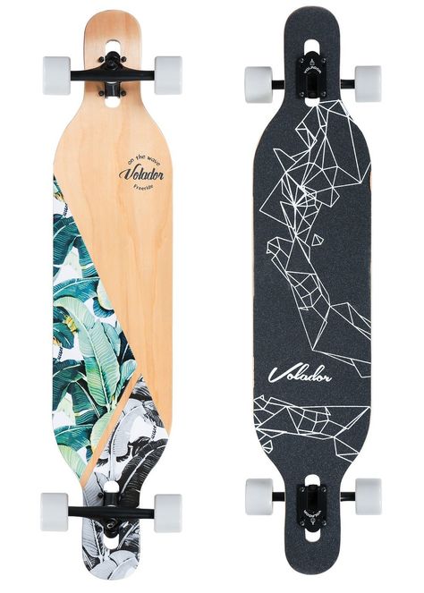 Amazon.com : Volador 42inch Freeride Longboard ( Drop Through Camber Deck ) (Banana tree) : Sports & Outdoors Long Skateboards, Longboard Cruiser, Drop Through Longboard, Longboard Deck, Long Boarding, Best Longboard, Long Boards, Longboard Design, Skateboard Park