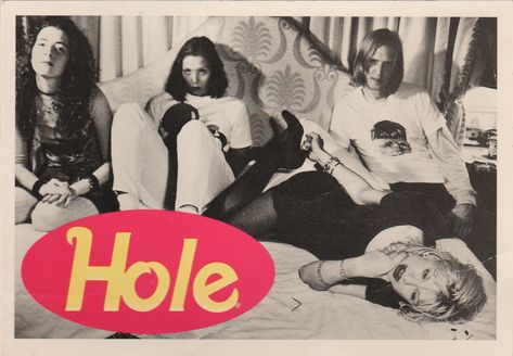 A postcard of HOLE I kept since the 90′s Hole Band, Courtney Love Hole, Dorm Posters, Band Wallpapers, Riot Grrrl, Courtney Love, Room Stuff, I'm With The Band, Band Stuff