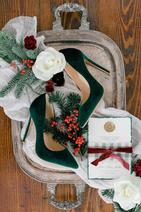 Timeless Christmas Inspired Wedding complete with Traditional Details - Inspired By This Christmas Wedding Themes, Christmas Wedding Inspiration, Timeless Christmas, Rustic Winter Wedding, Winter Wedding Decorations, December Wedding, Winter Wedding Inspiration, Winter Wonderland Wedding, Future Wedding Plans