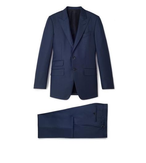 Tom Ford SHARKSKIN WOOL O'CONNOR SUIT Tom Ford Mens Suits, Tom Ford Men, Button Hole, Peak Lapel, Men's Suits, Wool Suit, Suit Shop, Designer Suits, Silk Top