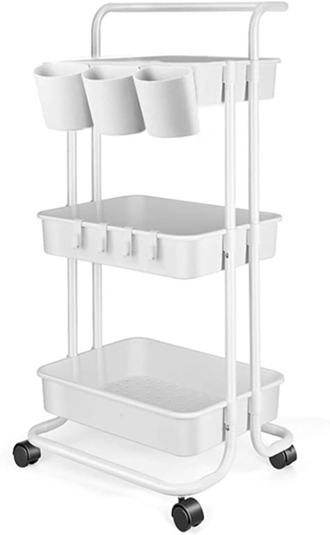 Makeup Cart, Hanging Cups, Bathroom Cart, Cart Organizer, Organization Cart, Rolling Utility Cart, Laundry Cart, Rolling Storage Cart, Baby Food Storage