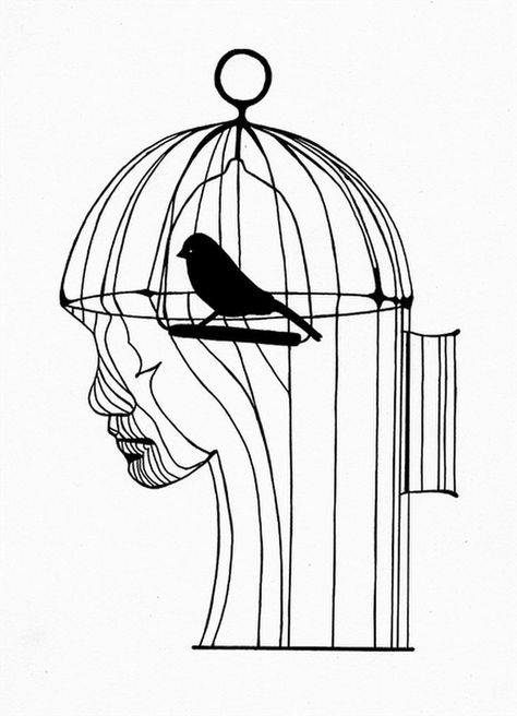 Birdcage Tattoo, Pencil Art Drawings, Wallpapers Vintage, On The Edge, Pencil Art, Bird Cage, The Edge, Ceramic Art, Crayon